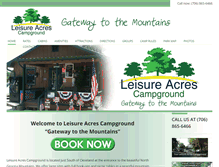 Tablet Screenshot of leisureacrescampground.com